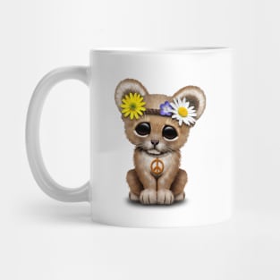 Cute Hippie Lion Cub Mug